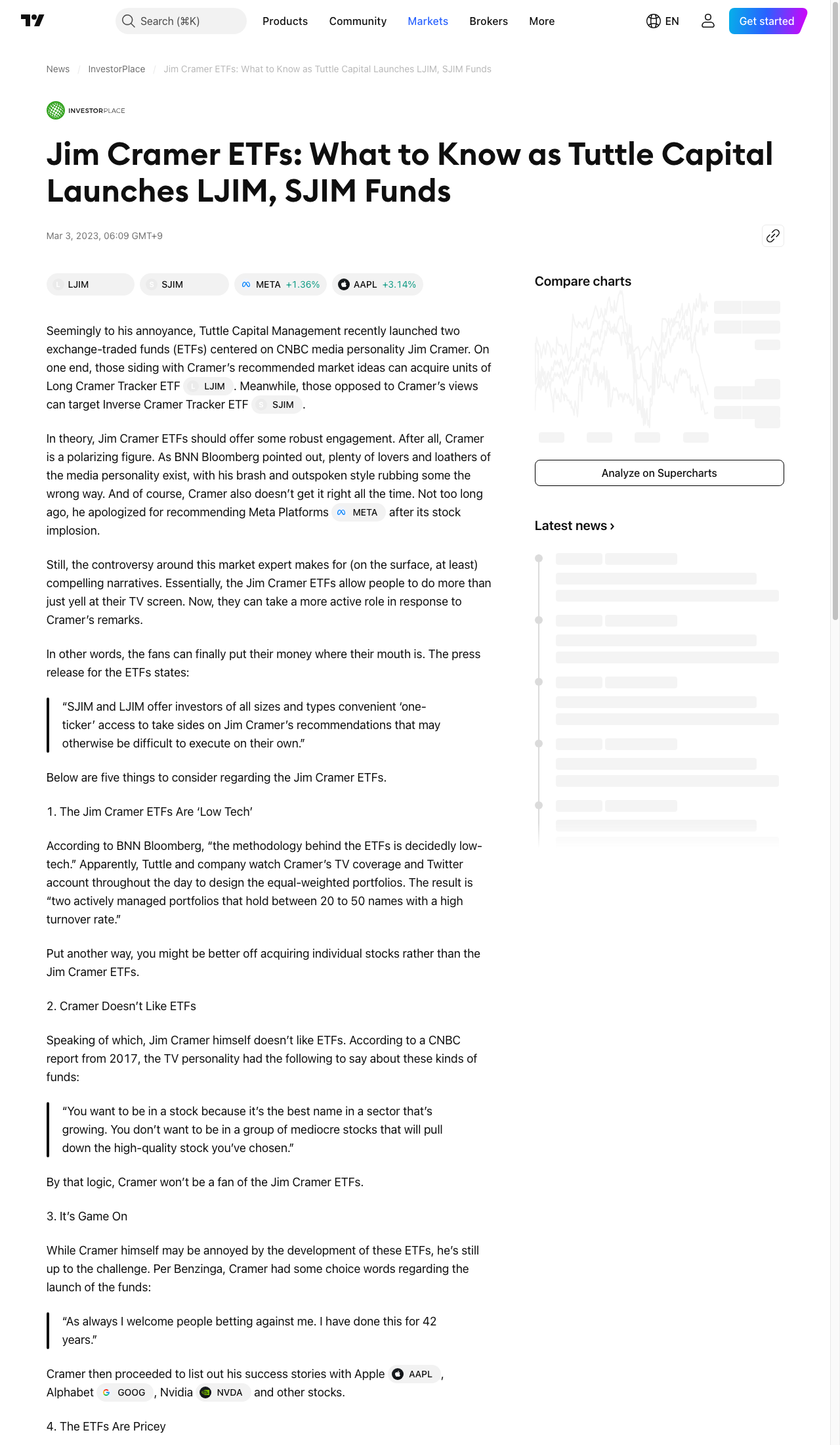 LJIM・SJIM両ETFの上場を報じる報道記事